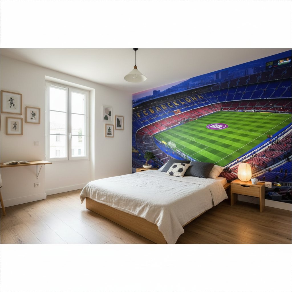 Visualisation Papier peint football stade de foot - Camp Nou