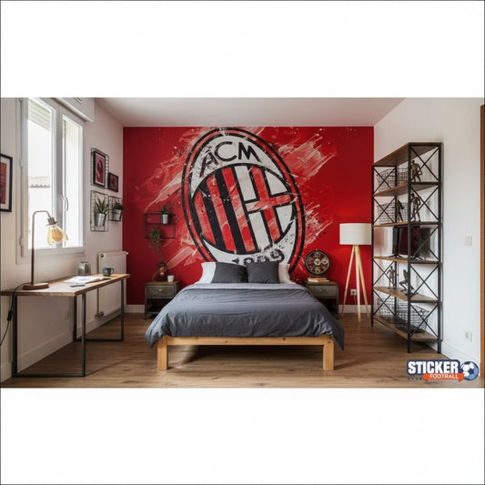 Visualisation papier peint foot AC Milan paint art