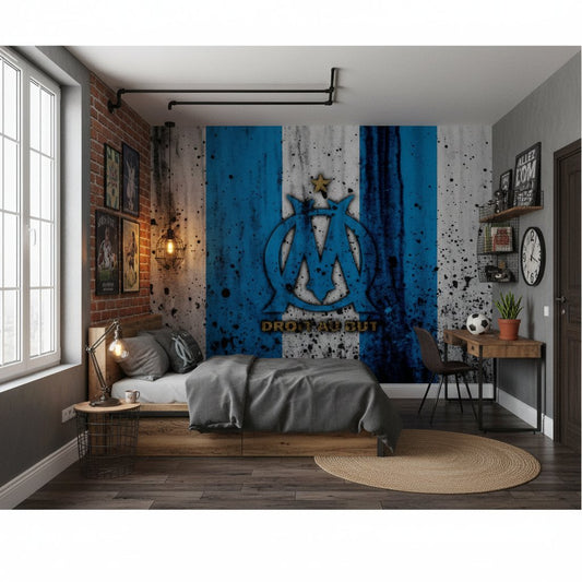 Visualisation papier peint foot OM Olympique Marseille logo