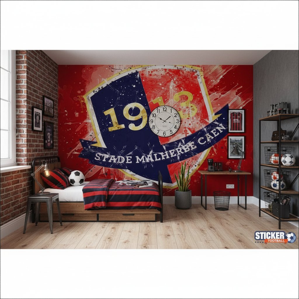 Visualisation papier peint football Stade CAEN decoration