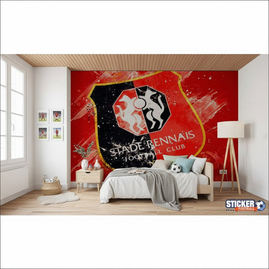 Visualisation papier peint football Stade Rennais decoration