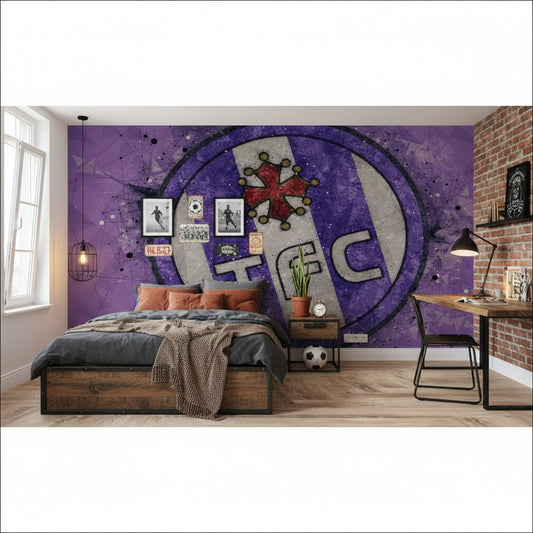 Visualisation papier peint football Toulouse FC deco