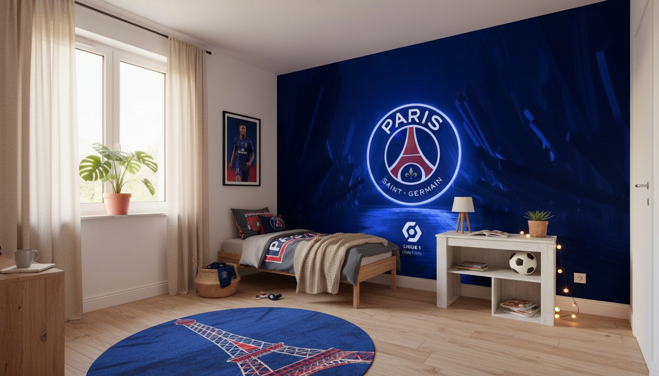 Visualisation Papier Peint PSG Pour Fans - Déco Passion Foot