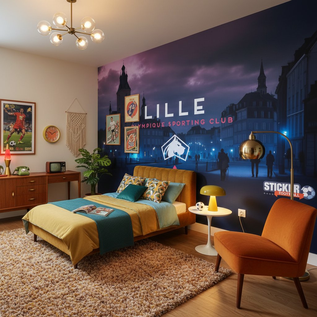 Visualisation Papier Peint Lille OSC : Passion Soccer et Déco