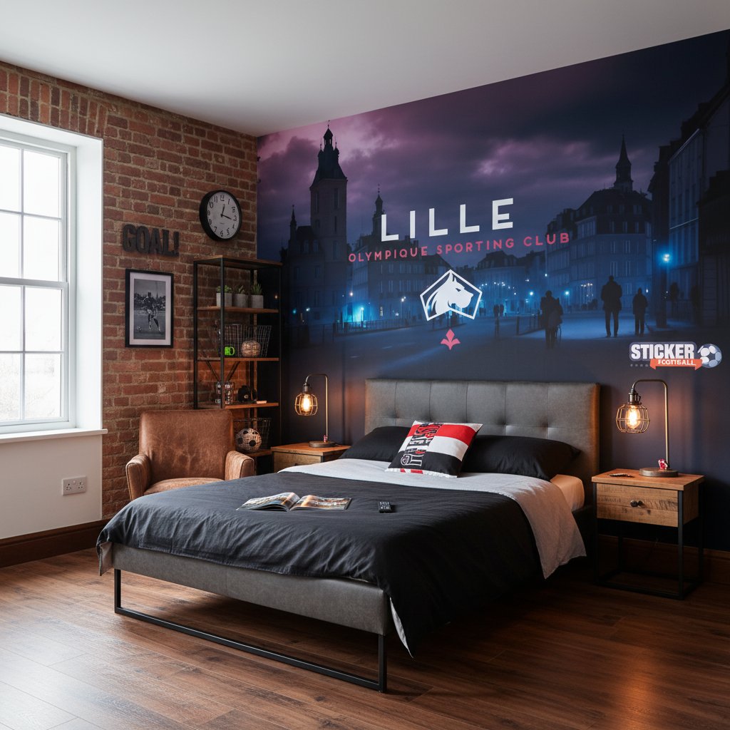 Visualisation Papier Peint Lille OSC : Passion Soccer et Déco