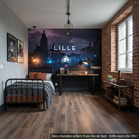 Visualisation Papier Peint Lille OSC : Passion Soccer et Déco