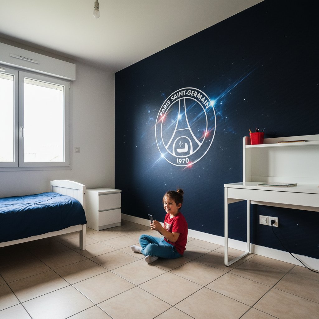 Visualisation Papier Peint PSG Ambiance - Déco Supporter Passion