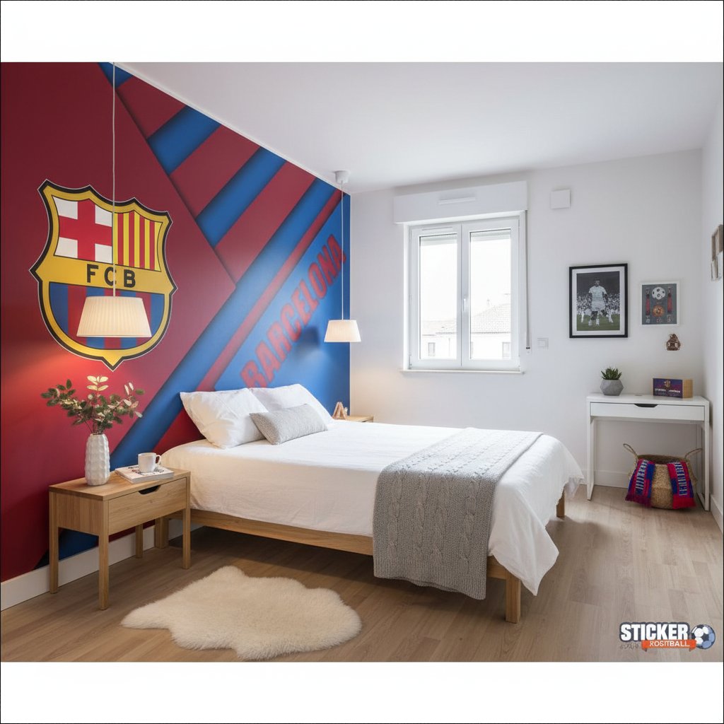 Visualisation Papier Peint Bleu-Rouge FC Barcelone Bold