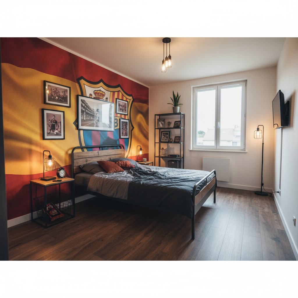 Visualisation Barcelone Méditerranée - Papier Peint Iconique