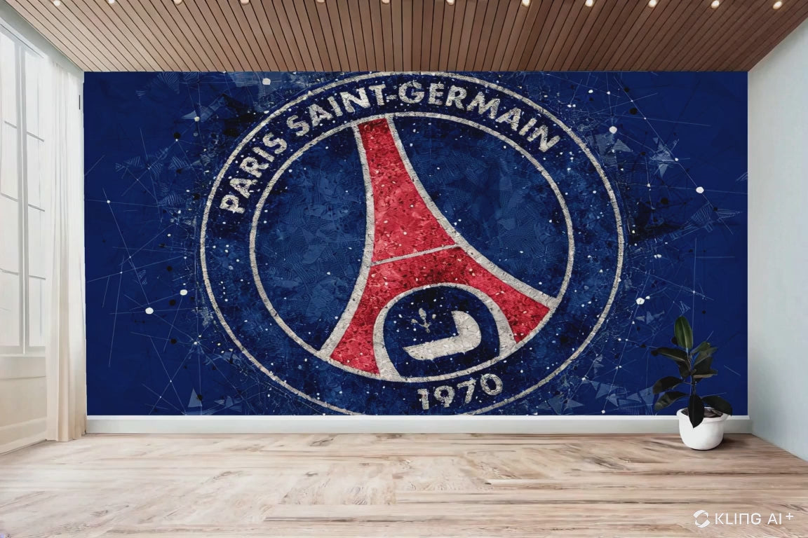 Papel pintado a medida Paris Saint Germain - logo PSG 