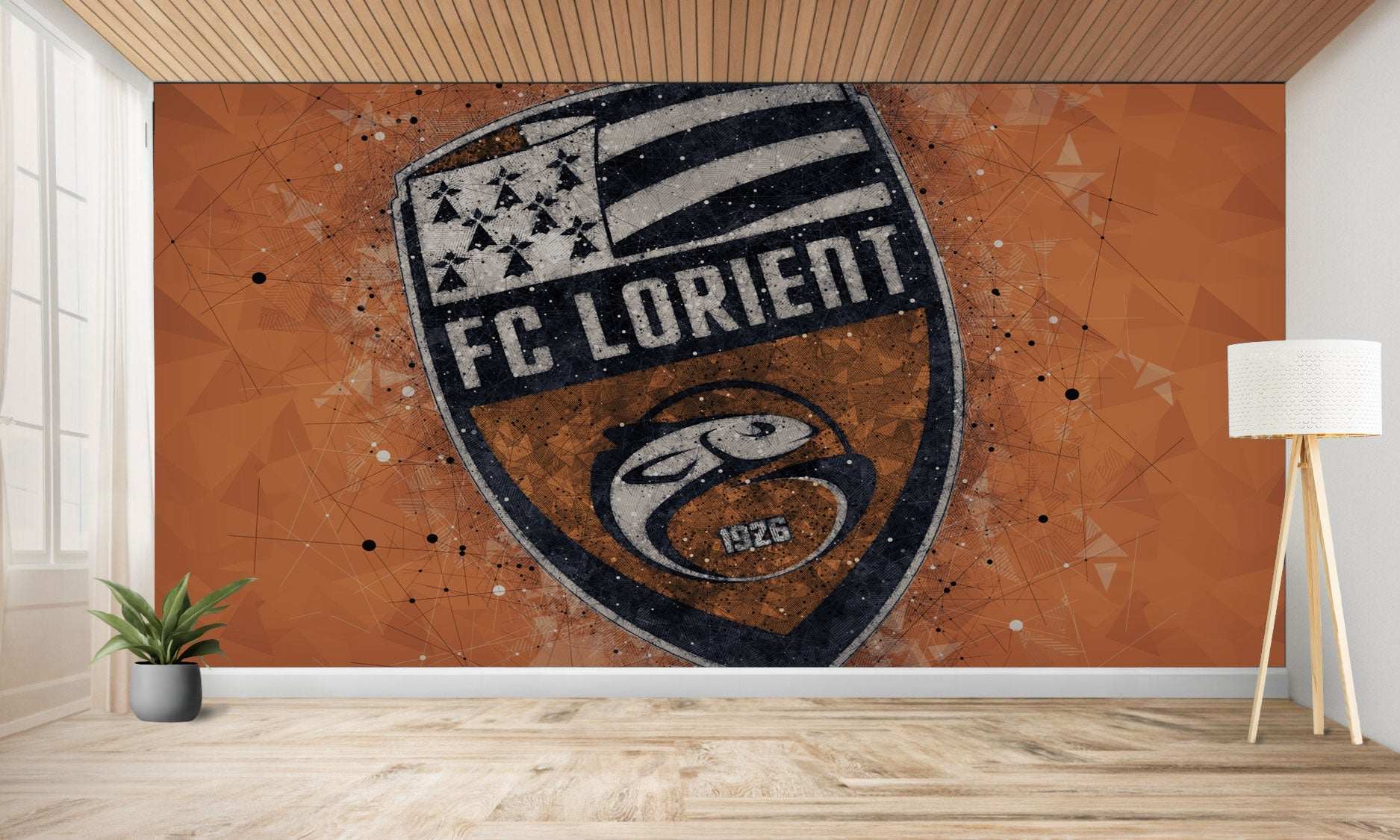 Art mural de l’écusson du FC Lorient.