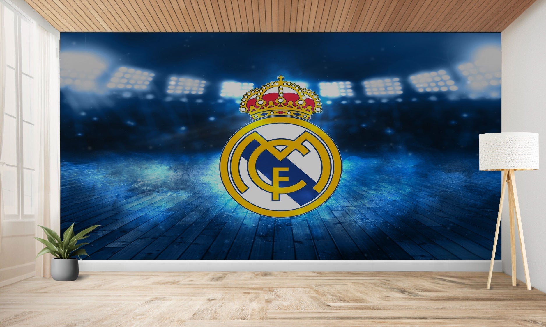 Murale du logo du Real Madrid.