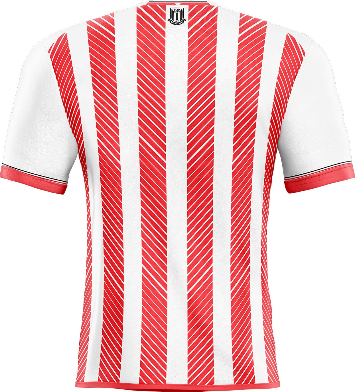 Sticker de déco maillot stoke city avec maillot stoke city rayé rouge et blanc autocollant maillot stoke