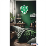 Etiqueta engomada del logotipo de fútbol de Saint Etienne - Vignette | stickers foot