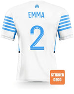 Sticker Olympique de Marseille - "Maillot om 2021" Personnalisé - Vignette | Sticker Foot