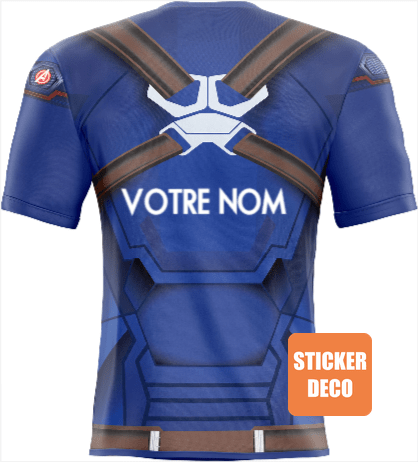 Autocollant concept maillot Captain America Avengers