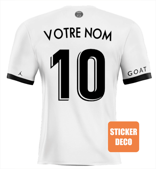 Deco PSG - sticker Maillot PSG VISITEUR Personnalisé 2023