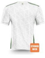 Decoración de pegatinas de fútbol - Camiseta blanca de Argelia - Vignette | stickers foot