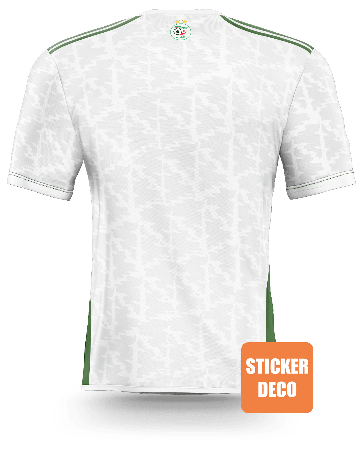 Déco sticker foot - Maillot algérie blanc