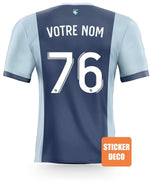 Calcomanía decorativa de fútbol - Visual de camiseta personalizada HAC - Vignette | stickers foot