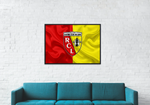 Imagen de decoración de pared de bandera de fútbol de lente RC - Vignette | stickers foot