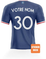 Decoración PSG con pegatina de camiseta de fútbol personalizada - Vignette | stickers foot