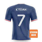 Decoración PSG con pegatina de camiseta de fútbol personalizada - Vignette | stickers foot