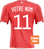 Decoración camiseta selección de fútbol de Túnez - camiseta de Túnez 2022 - Vignette | stickers foot