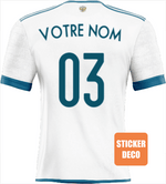 Pegatina de fútbol camiseta Rusia 2019 segunda equipación personalizada - Vignette | stickers foot