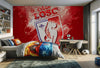 papier peint football Lille LOSC peinture effet deco