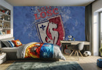 papier peint foot Lille logo football decoration - Vignette | stickers foot