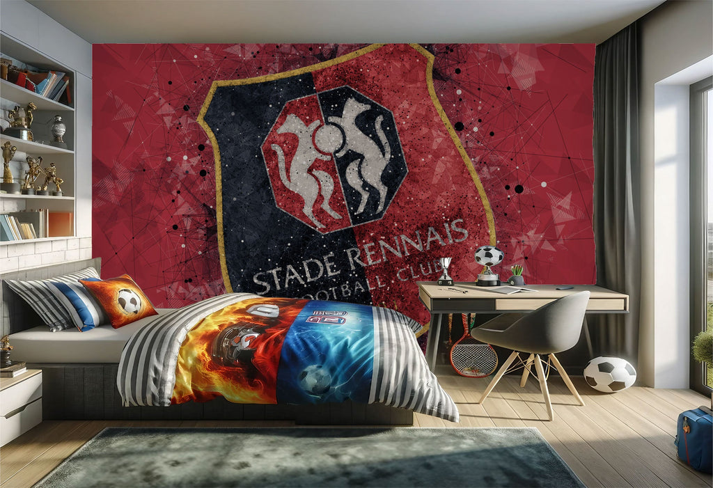 papier peint football Stade Rennais  deco