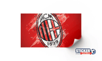 Efecto de pintura de fútbol Deco AC Milan - Vignette | stickers foot