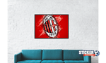 Efecto de pintura de fútbol Deco AC Milan - Vignette | stickers foot