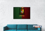 Decoración del tablero de fútbol del logotipo de la selección de Camerún - Vignette | stickers foot