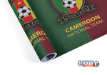 Decoración del tablero de fútbol del logotipo de la selección de Camerún - Vignette | stickers foot