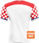 Decoración de la etiqueta de la camiseta de fútbol de Croacia  - Vignette | stickers foot