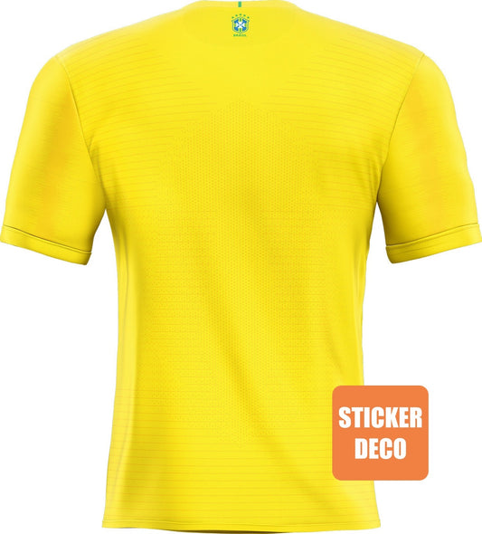 Déco sticker Maillot Bresil jaune