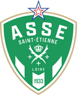 Etiqueta engomada del logotipo de fútbol de Saint Etienne - Vignette | stickers foot