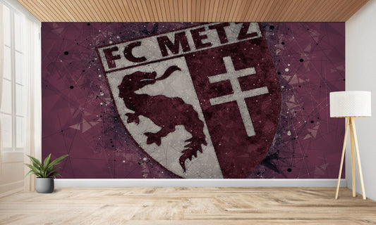 papier peint foot FC Metz artistique deco